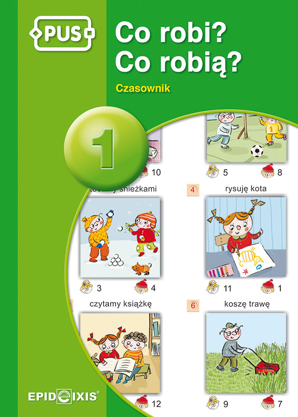 Książeczka Co robi? Co robią? Czasownik 1 - ćwiczenia gramatyczne dla klas 1-3 wydawnictwa EPIDEIXIS