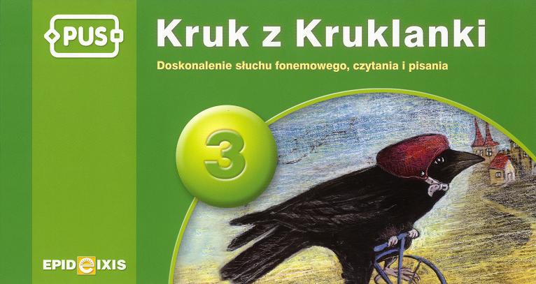Książeczka logopedyczna PUS Kruk z Kruklanki 3 wydawnictwa EPIDEIXIS na białym tle