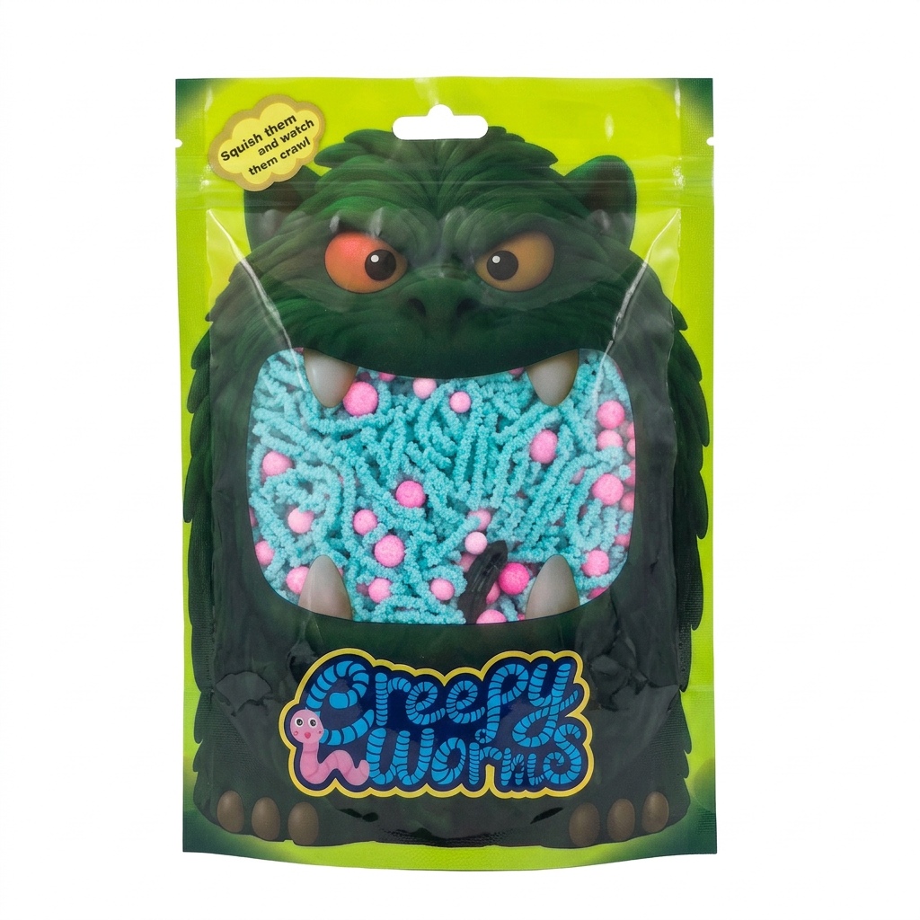 Sensoryczne robaczki Creepy Worms Pink Blue marki Stnux do ściskania i zabawy antystresowej