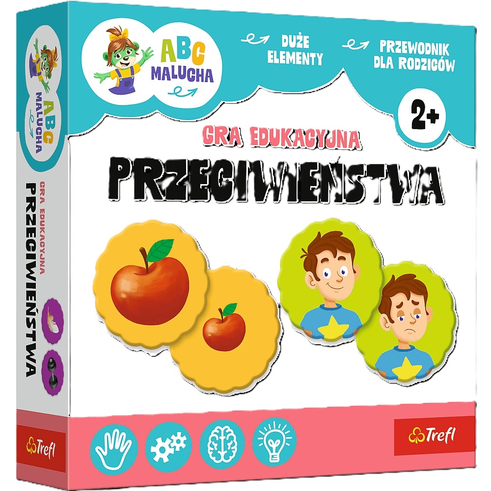 Trefl ABC Malucha Przeciwieństwa – gra edukacyjna do łączenia par obrazków dla dzieci 2+