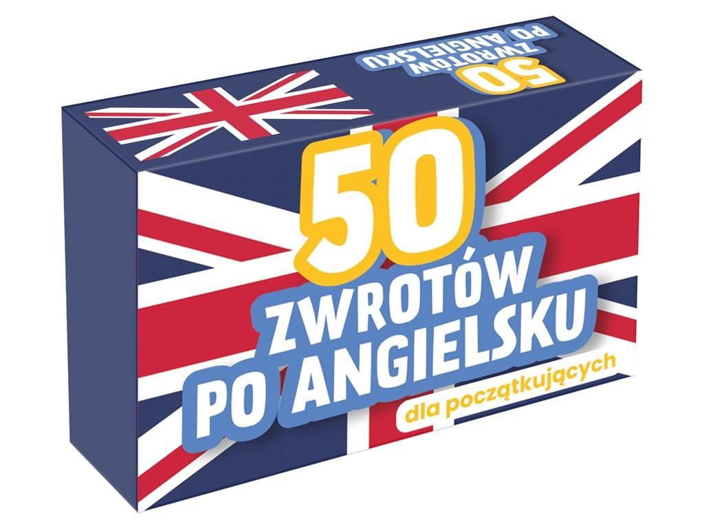 Karty edukacyjne "50 zwrotów po angielsku MINI" KANGUR - widok kart z przykładowymi zwrotami