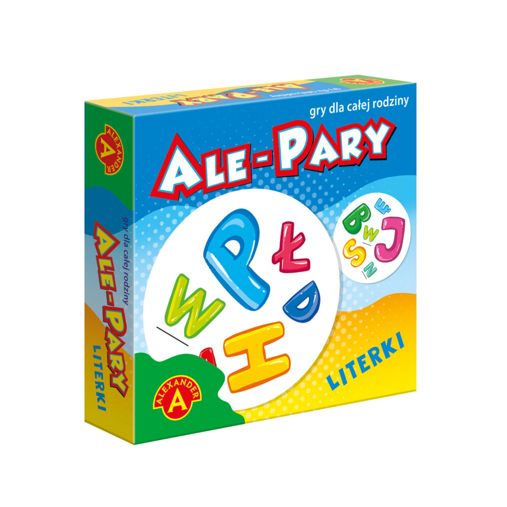 Gra karciana Ale Pary. Literki od ALEXANDER GRY – zestaw 31 kart o wymiarze 95x95 mm