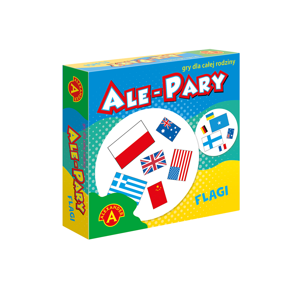Ale Pary Flagi – gra edukacyjna ALEXANDER GRY z kartami do rozpoznawania flag państw