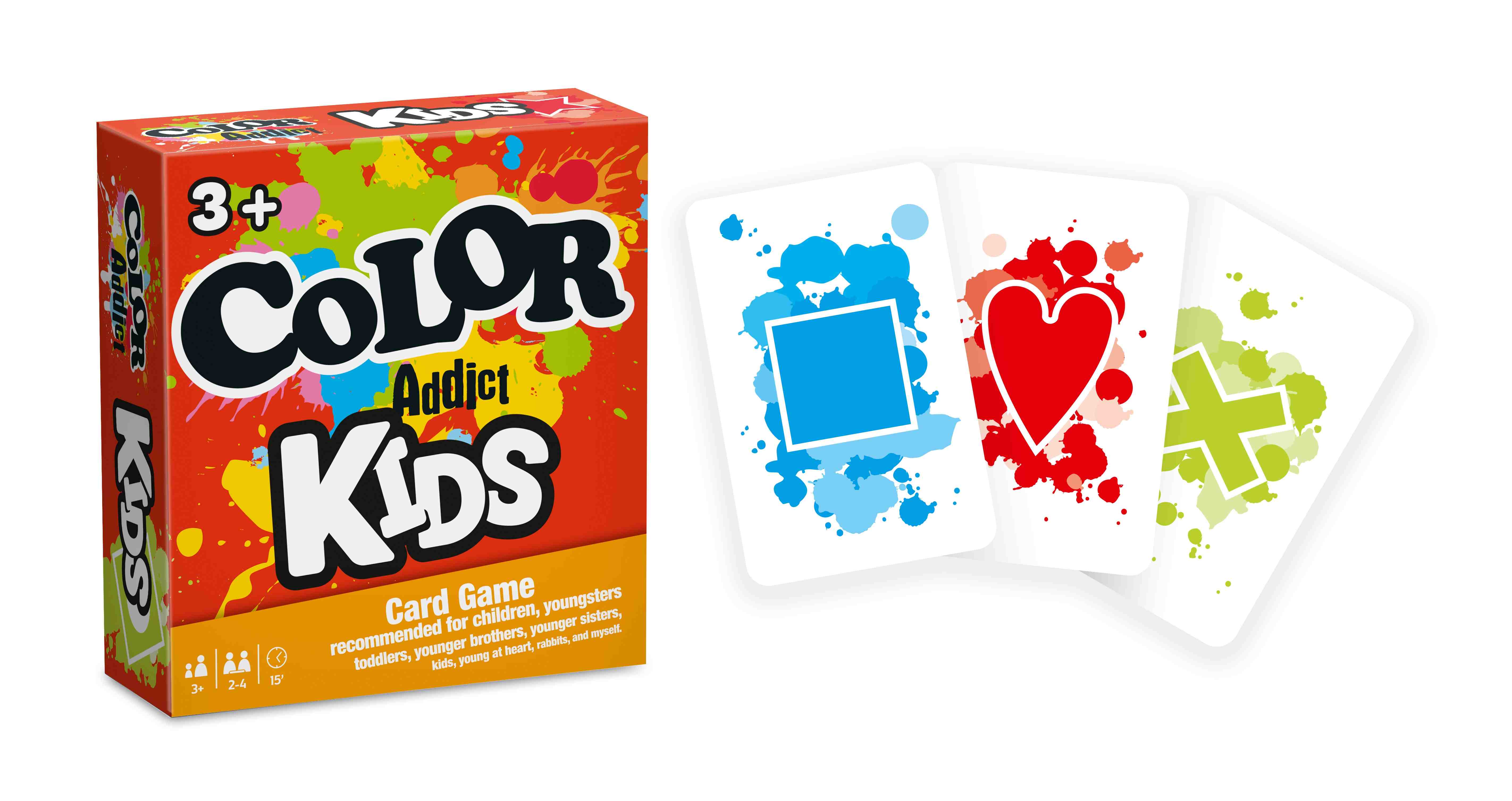 Kolorowa gra karciana Color Addict Kids marki Cartamundi – karty o formacie 125x115 mm