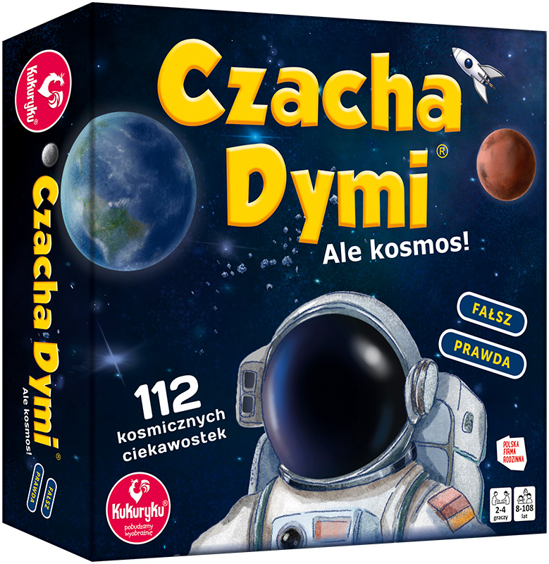Czacha dymi! Ale kosmos! edukacyjna gra planszowa KUKURYKU z tematyką Układu Słonecznego