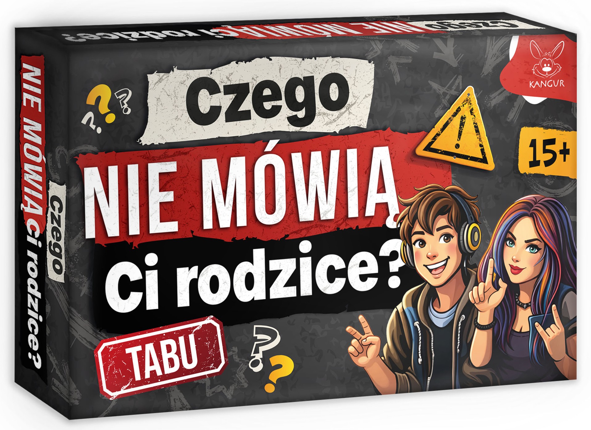 Zawartość gry quizowej Czego nie mówią Ci rodzice? KANGUR pytania i karty