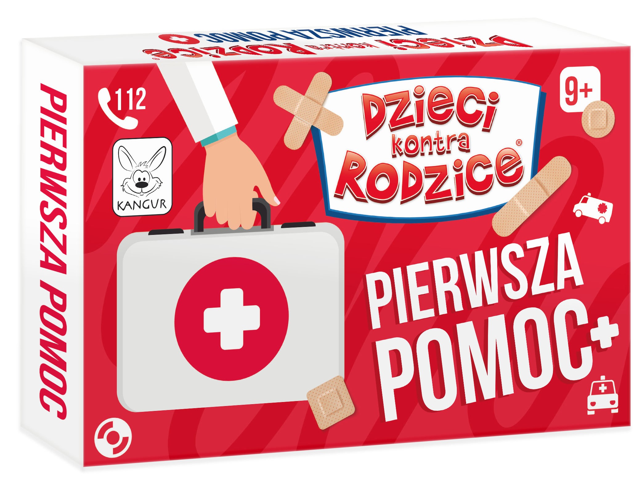 Edukacyjny quiz rodzinny Dzieci kontra Rodzice Pierwsza Pomoc marki KANGUR