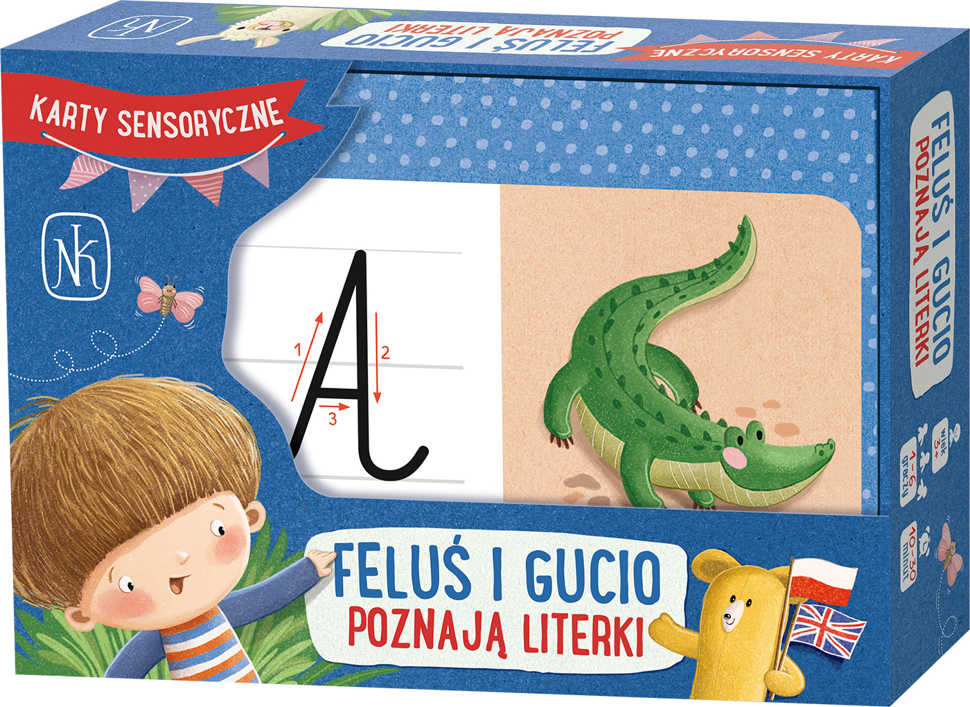 Sensoryczna gra edukacyjna Feluś i Gucio poznają literki od NASZA KSIĘGARNIA