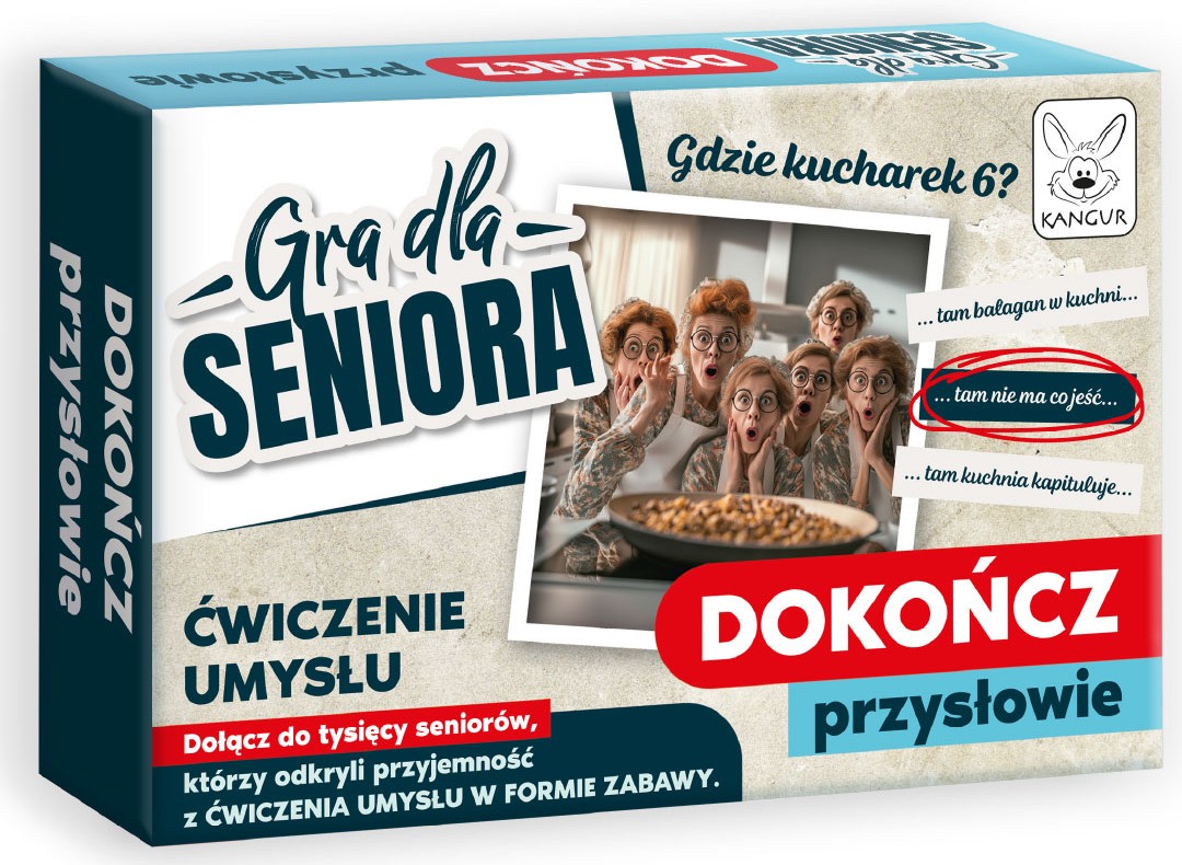 Gra pamięciowa Kangur Dokończ przysłowie - pudełko z polskimi przysłowiami