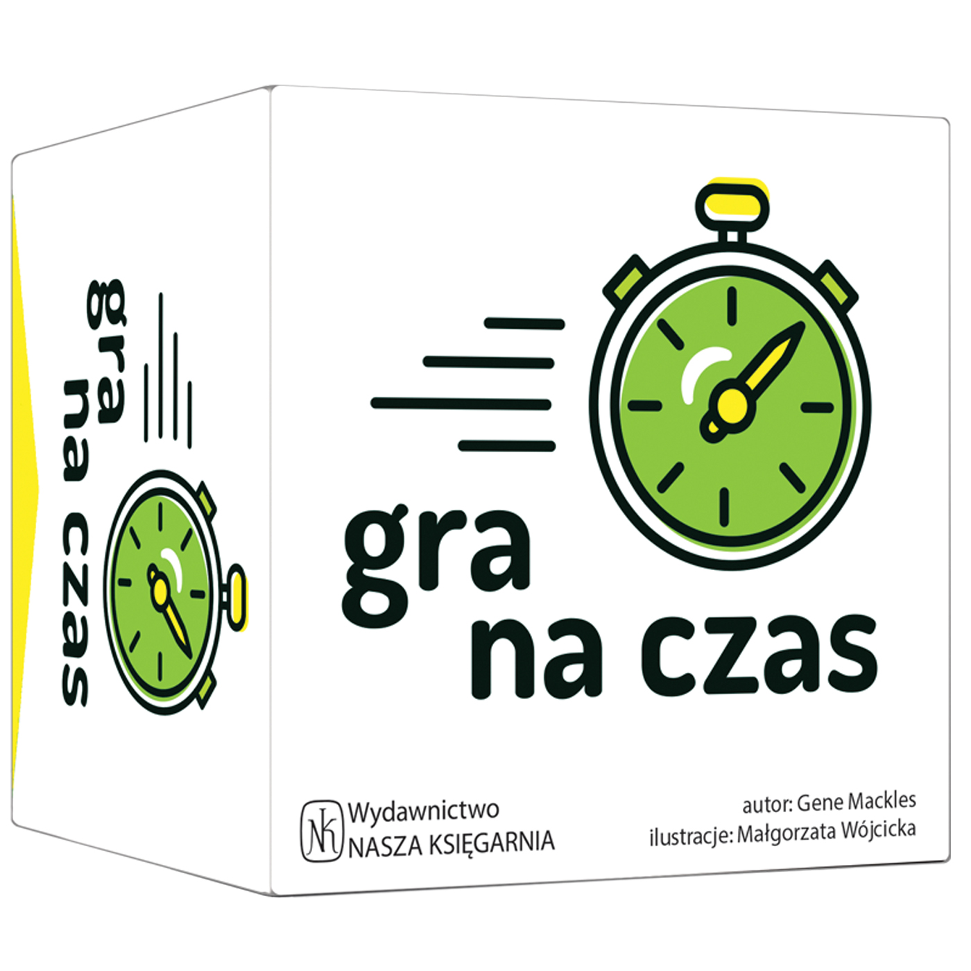 Gra na czas NASZA KSIĘGARNIA – pudełko z 100 kartami do szybkiej gry słownej