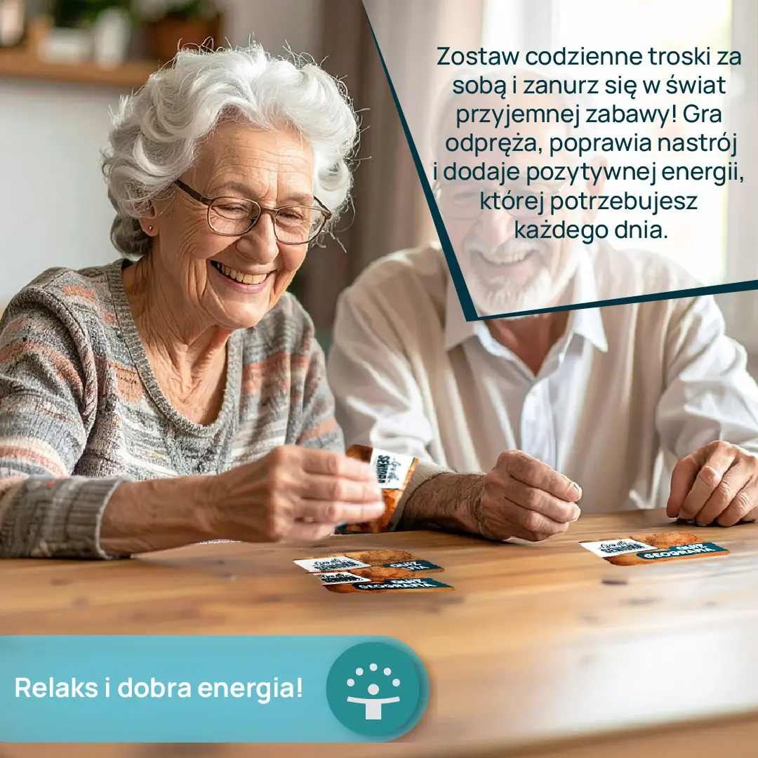 Wnętrze gry Kangur Quiz Geografia – zestaw kart z pytaniami dla seniorów