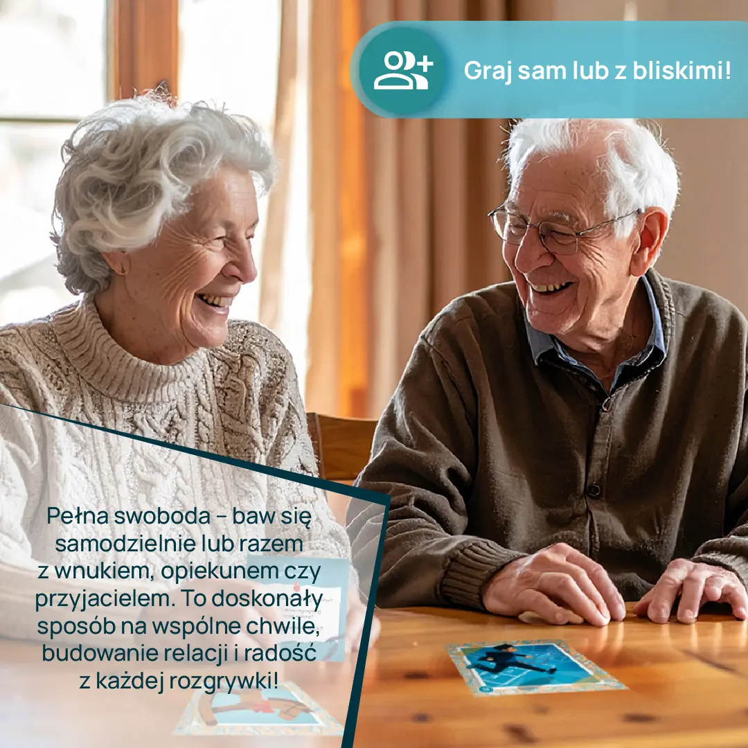Karty z pytaniami na odwrocie do gry Pamiętam To dla osób 70 plus marki Kangur