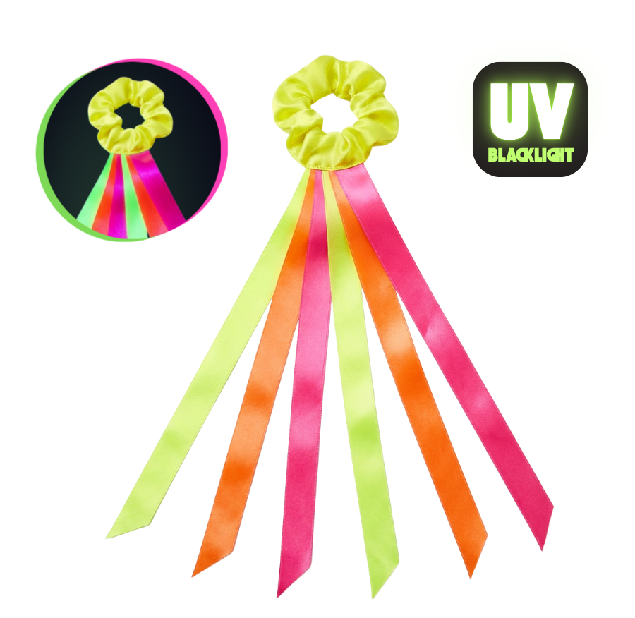 Neonowa wstążka do tańca UV 50 cm na rękę Akson w intensywnych kolorach
