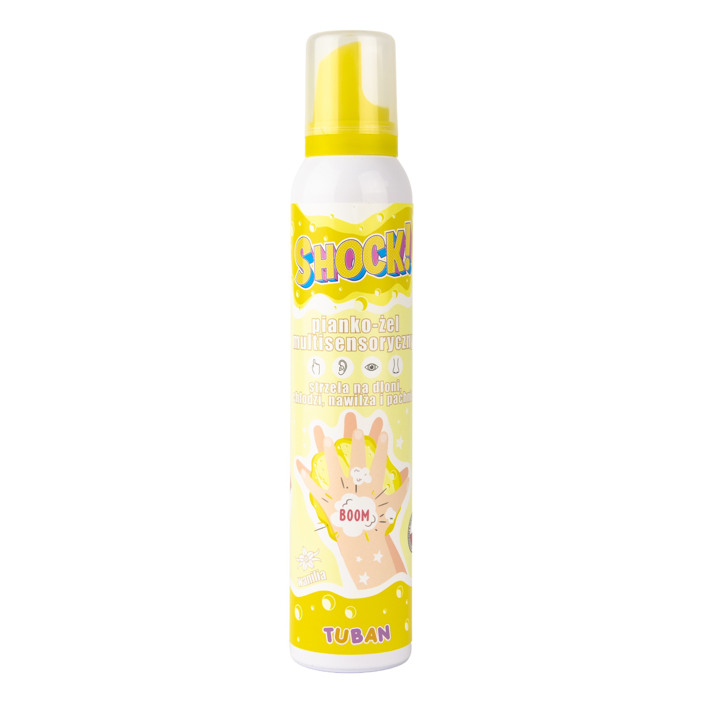 Multisensoryczny pianko-żel SHOCK TUBAN o zapachu wanilii w pojemniku 200 ml