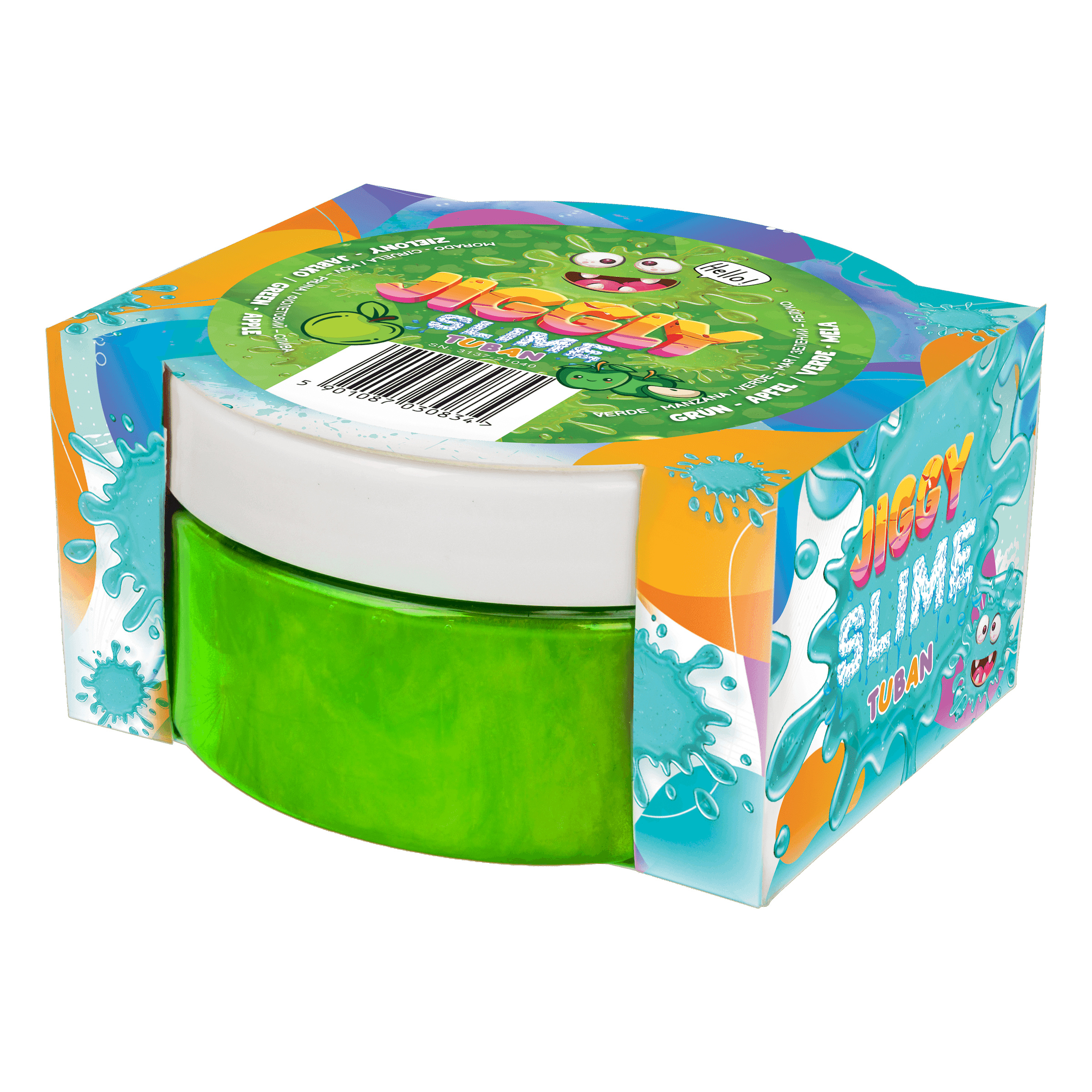 Slime sensoryczny zielone jabłko TUBAN w pojemności 200 g