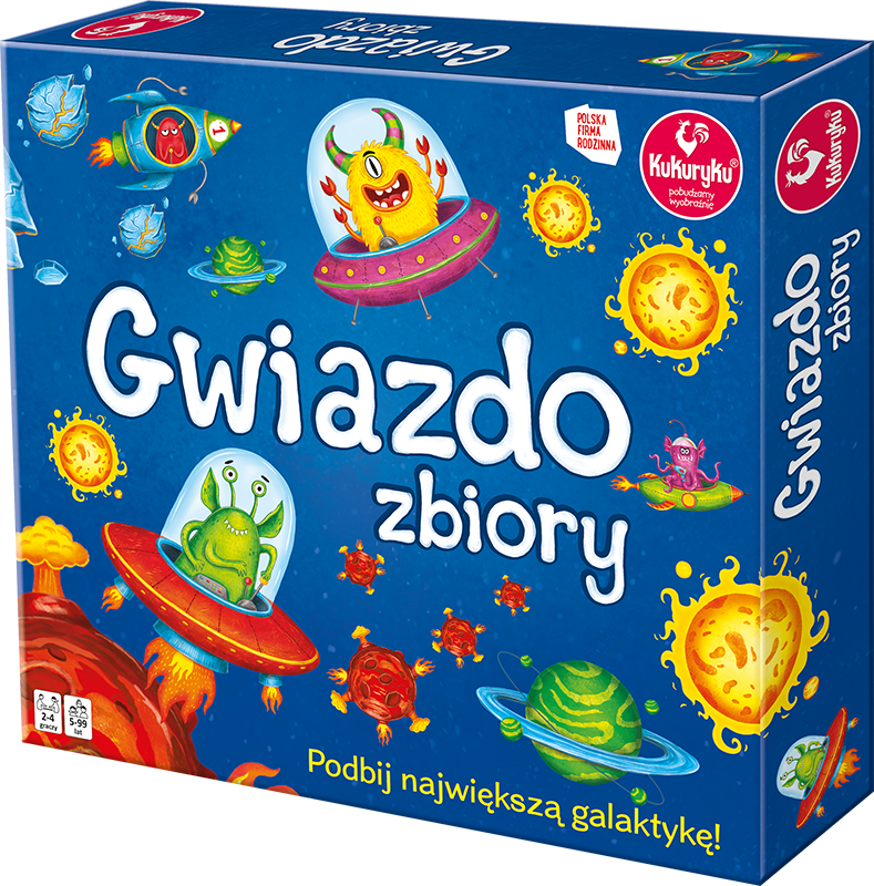 Plansza edukacyjnej gry planszowej Gwiazdozbiory od KUKURYKU, widok z góry
