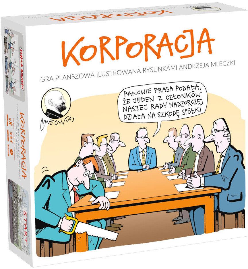 Plansza i elementy gry Korporacja od MDR art pap, gra planszowa o wyścigu szczurów