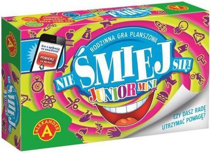Karty i elementy gry Nie Śmiej Się! Junior Mini z ALEXANDER GRY