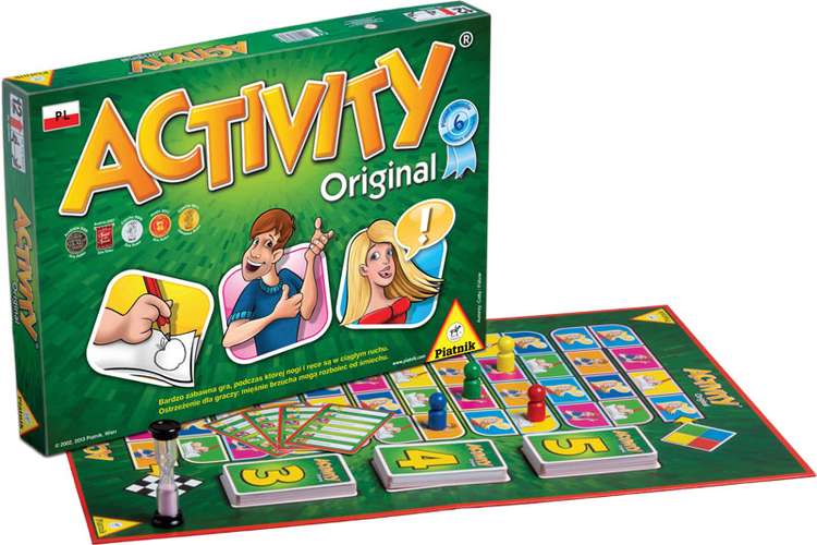 Plansza i elementy gry Activity Original PIATNIK – polska wersja kalamburów dla 3-16 graczy