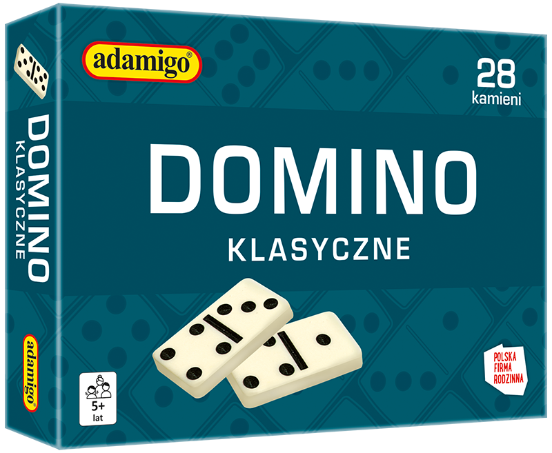 Domino klasyczne KUKURYKU z 28 kamieniami do ćwiczenia spostrzegawczości i koncentracji