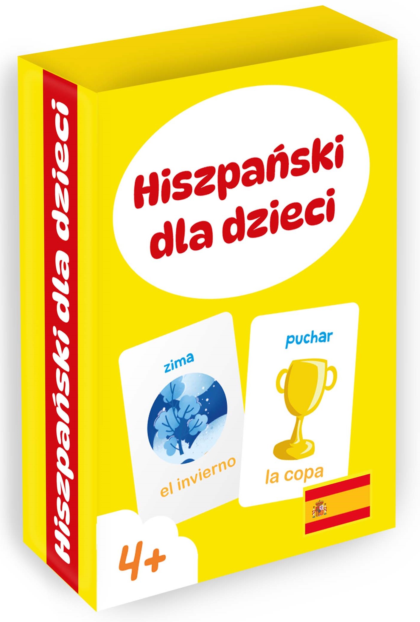 Karty edukacyjne Hiszpański dla dzieci 4+ MINI z kolorowymi ilustracjami