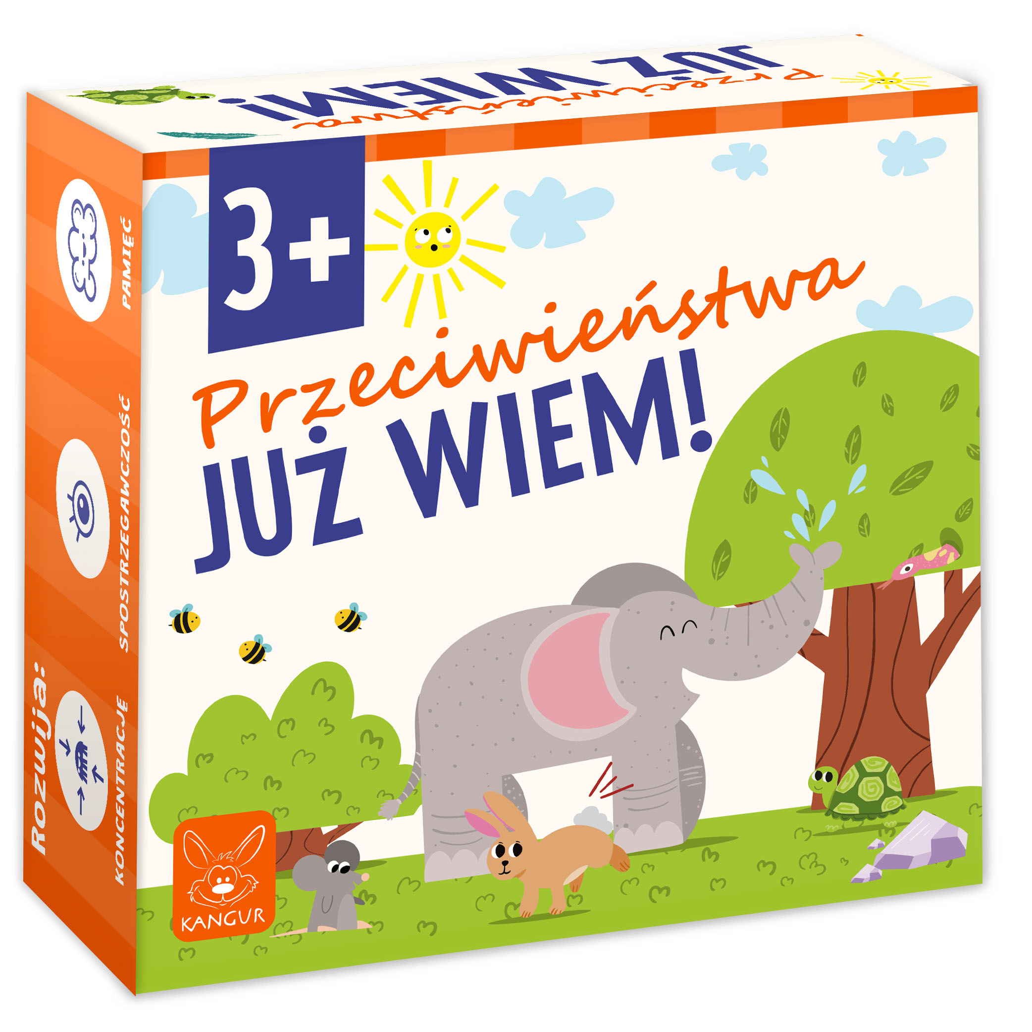 Karty przeciwieństwa z gry edukacyjnej Już Wiem 3+ KANGUR