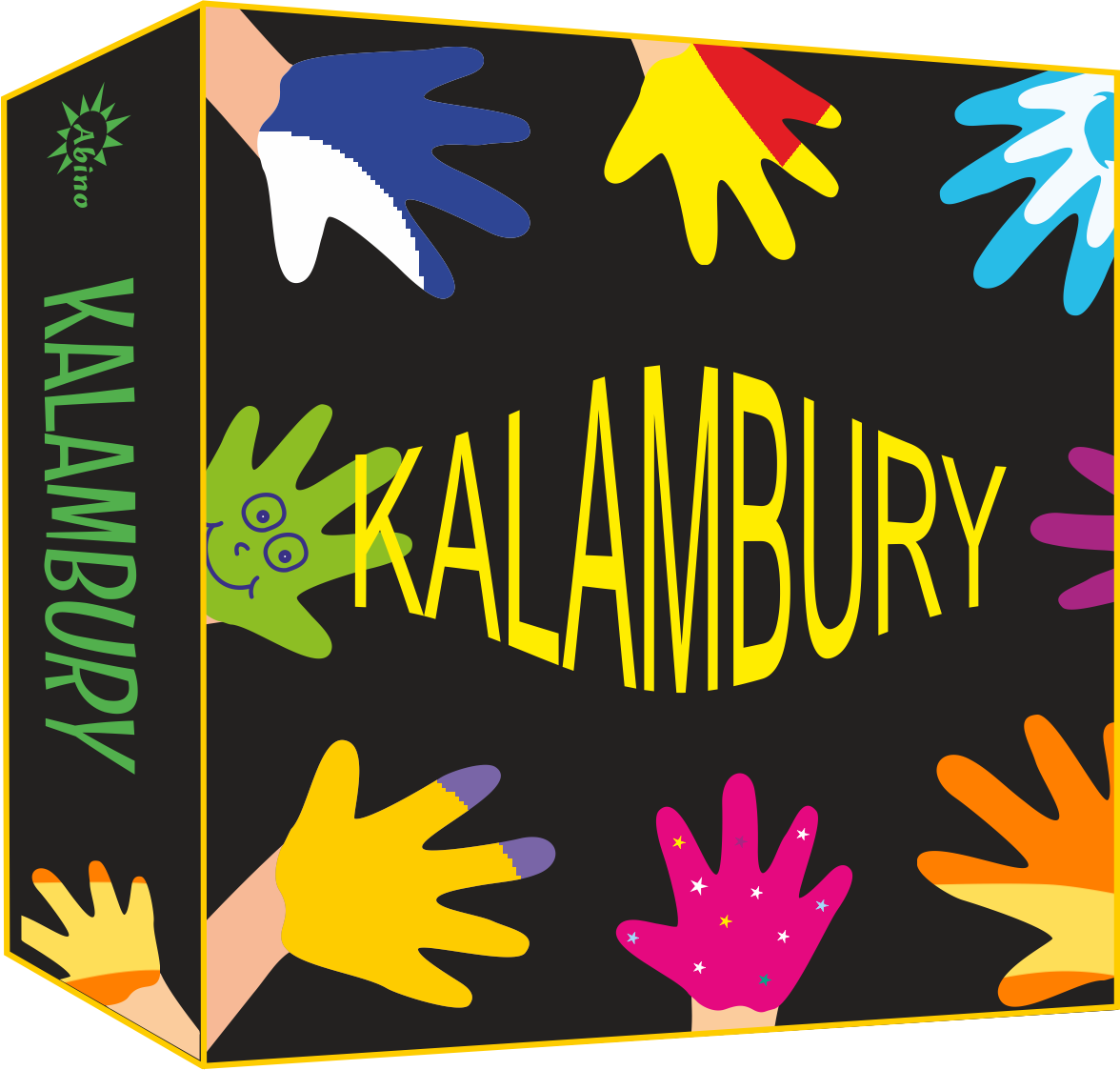 Kalambury gra karciana ABINO – karty o formacie 100x100 mm