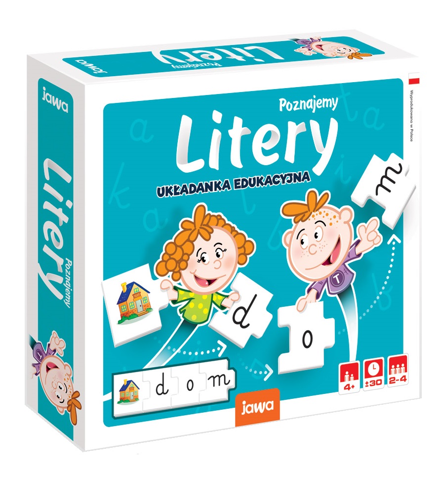 Gra edukacyjna Poznajemy litery JAWA GRY - karty do nauki alfabetu i czytania
