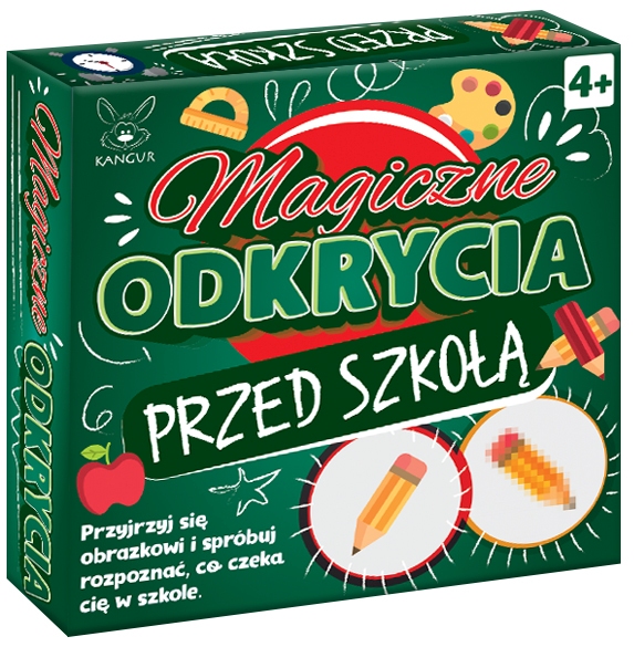 Gra Magiczne Odkrycia Przed Szkołą KANGUR z ilustracjami szkolnych sytuacji