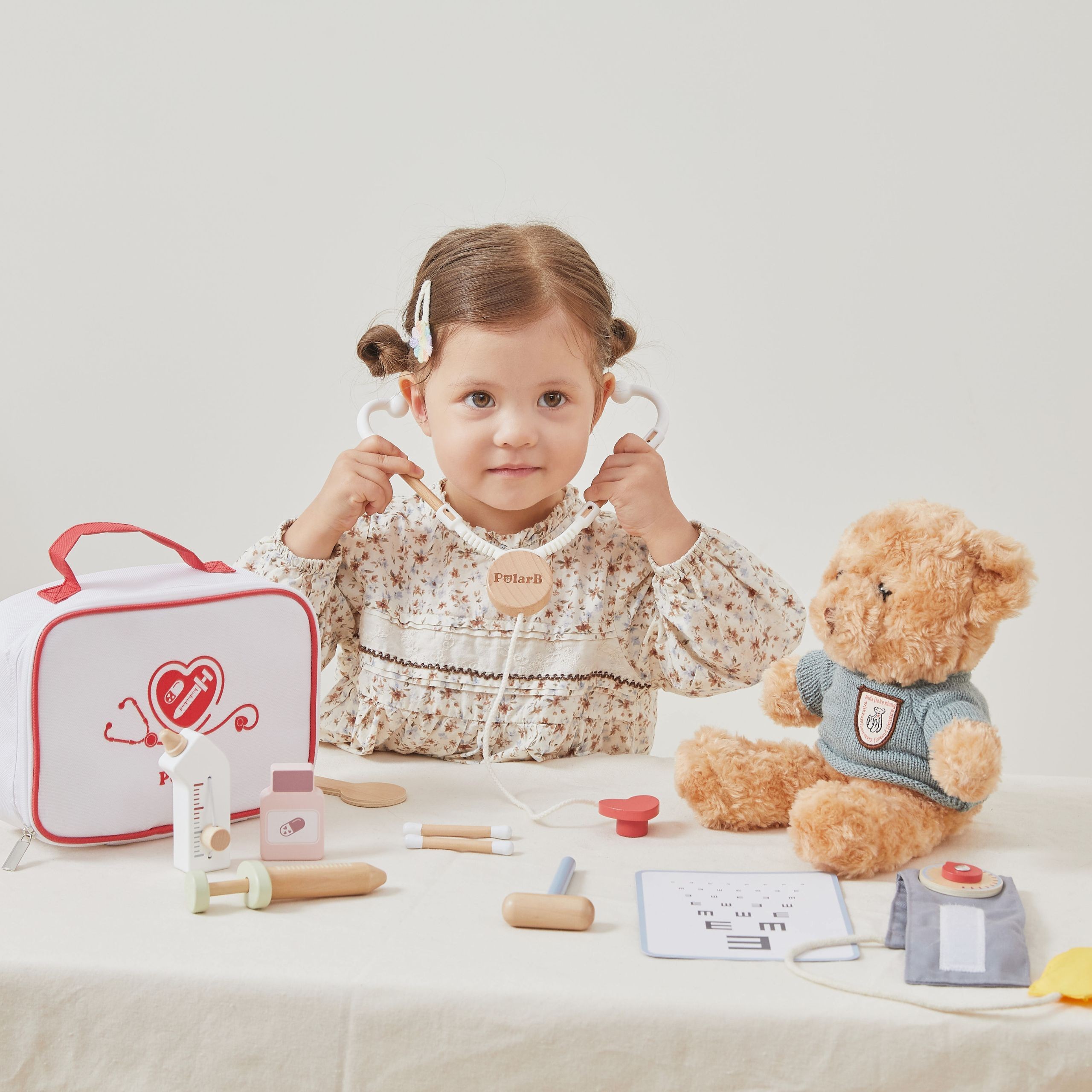 Zestaw lekarza Viga Toys - akcesoria do zabawy w gabinet lekarski