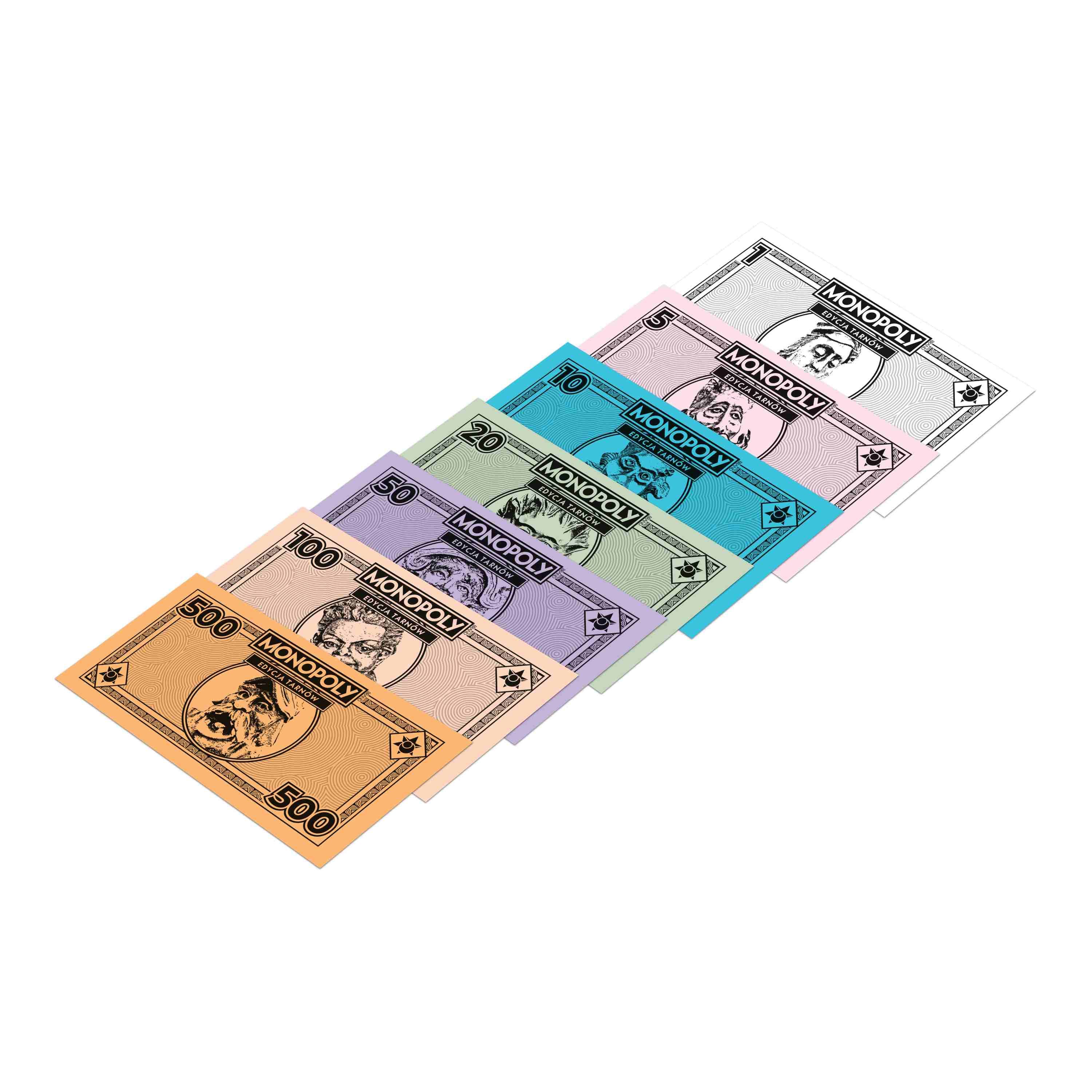 Monopoly Tarnów – widok planszy i elementów gry planszowej Winning Moves