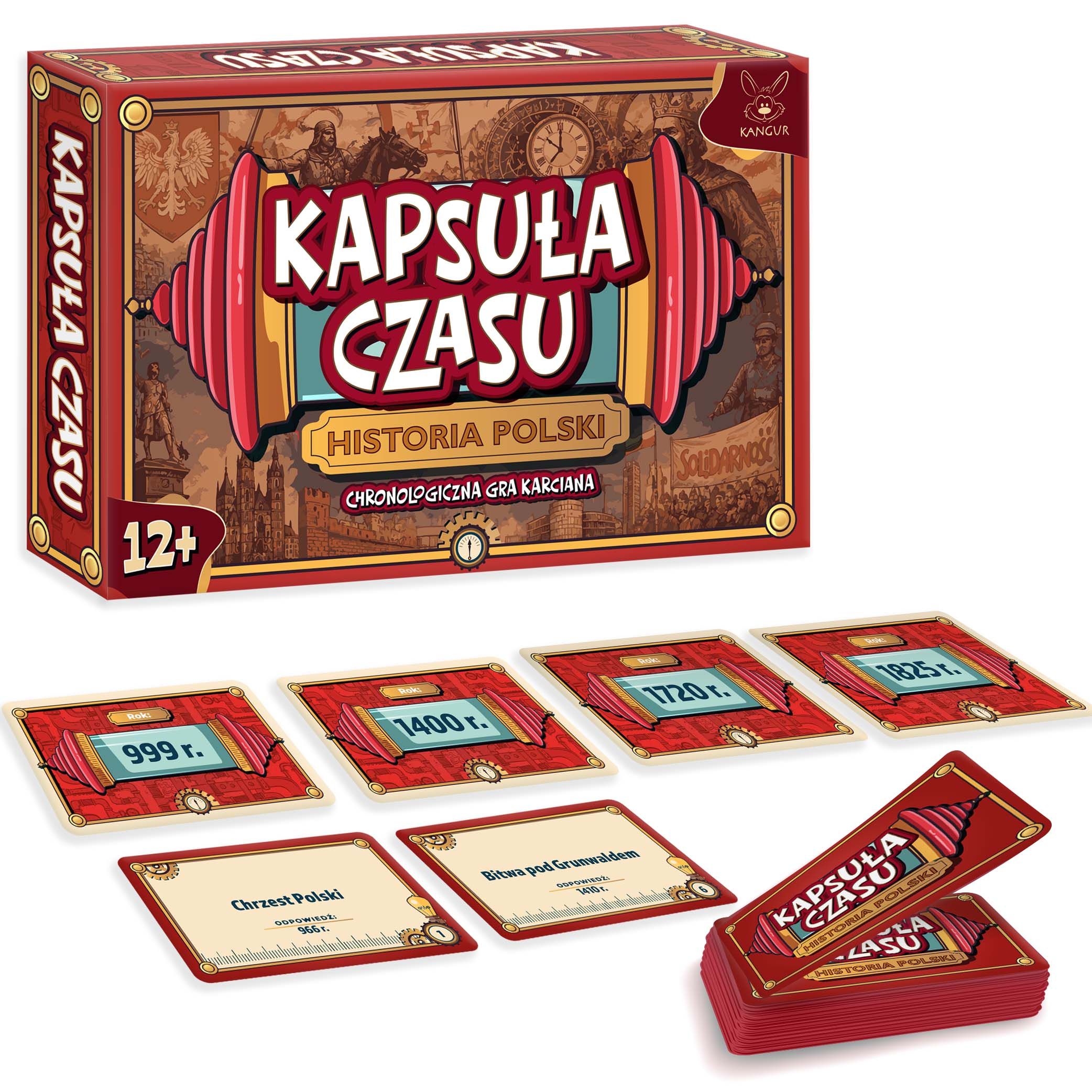 Kapsuła Czasu. Historia Polski – edukacyjna gra karciana KANGUR