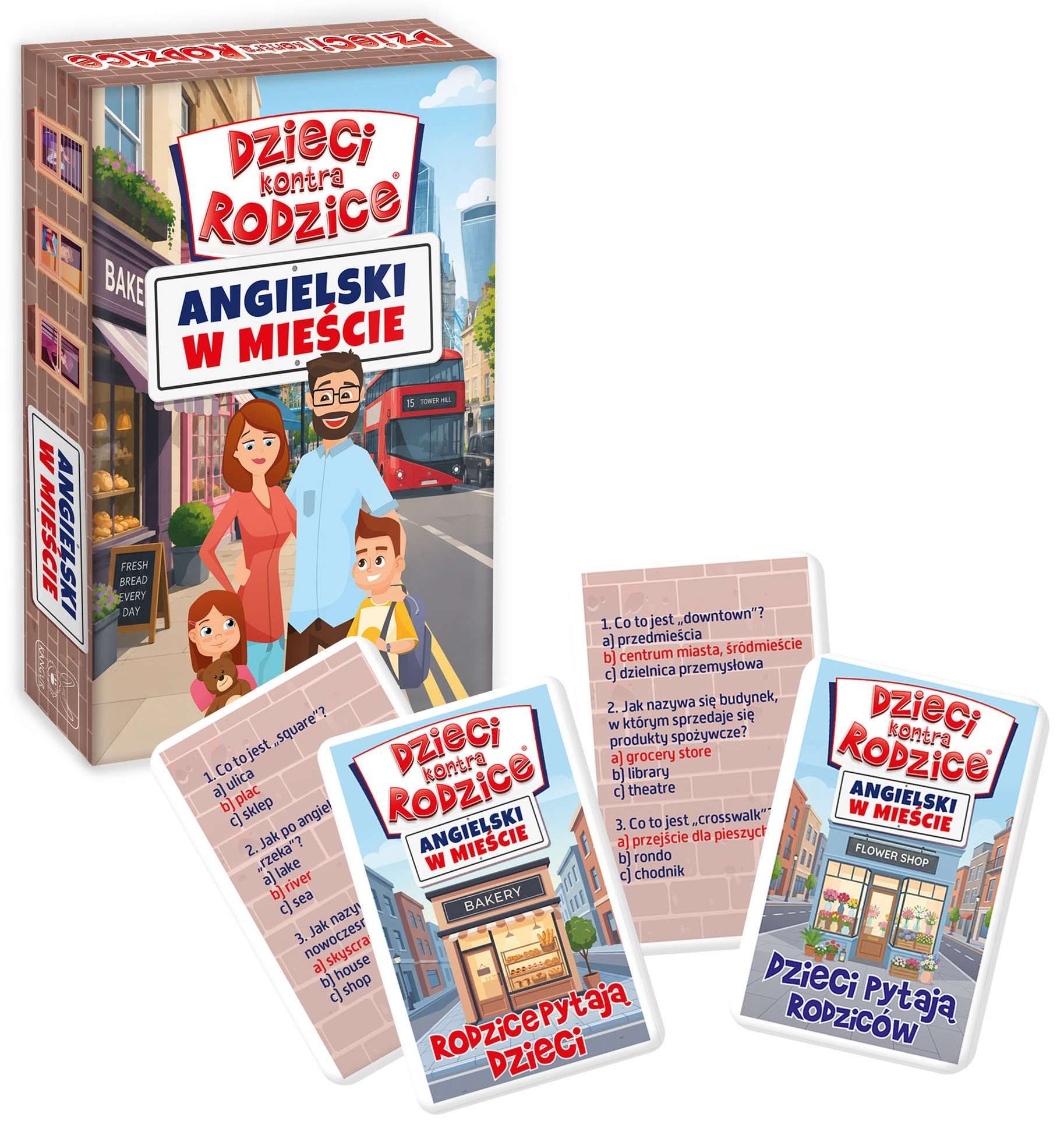 Dzieci kontra Rodzice. Angielski w mieście - gra edukacyjna KANGUR
