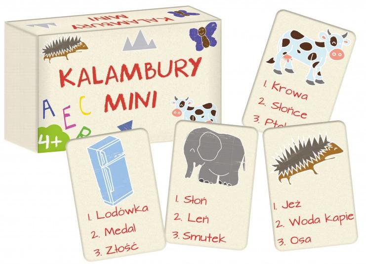 Karty do gry Kalambury Mini KANGUR z hasłami i ilustracjami dla najmłodszych