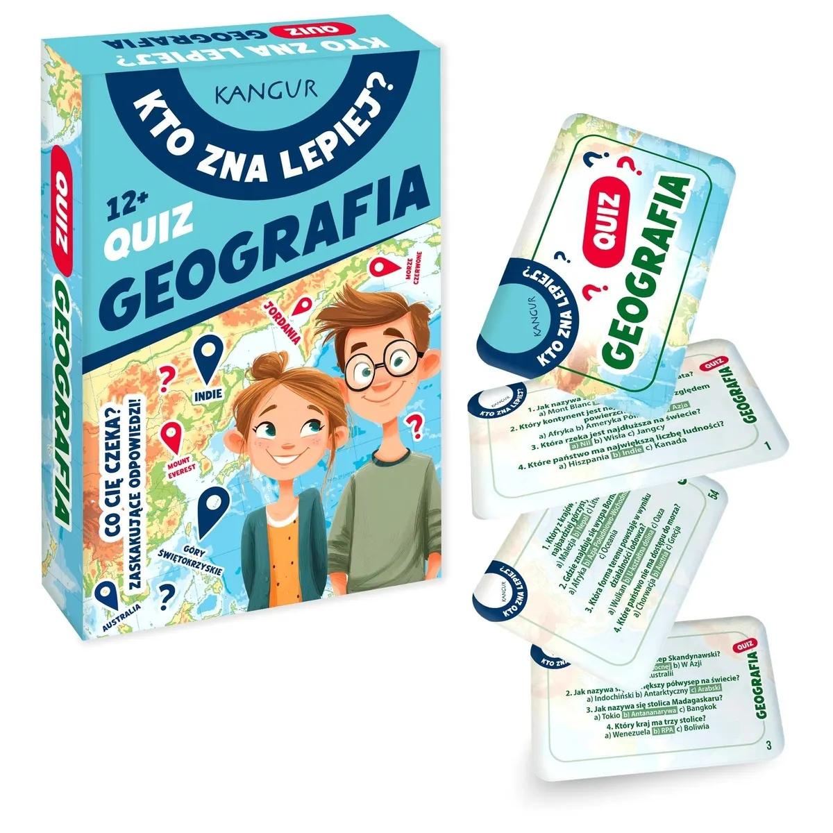 Quiz Geografia KANGUR - gra edukacyjna z pytaniami geograficznymi 12+