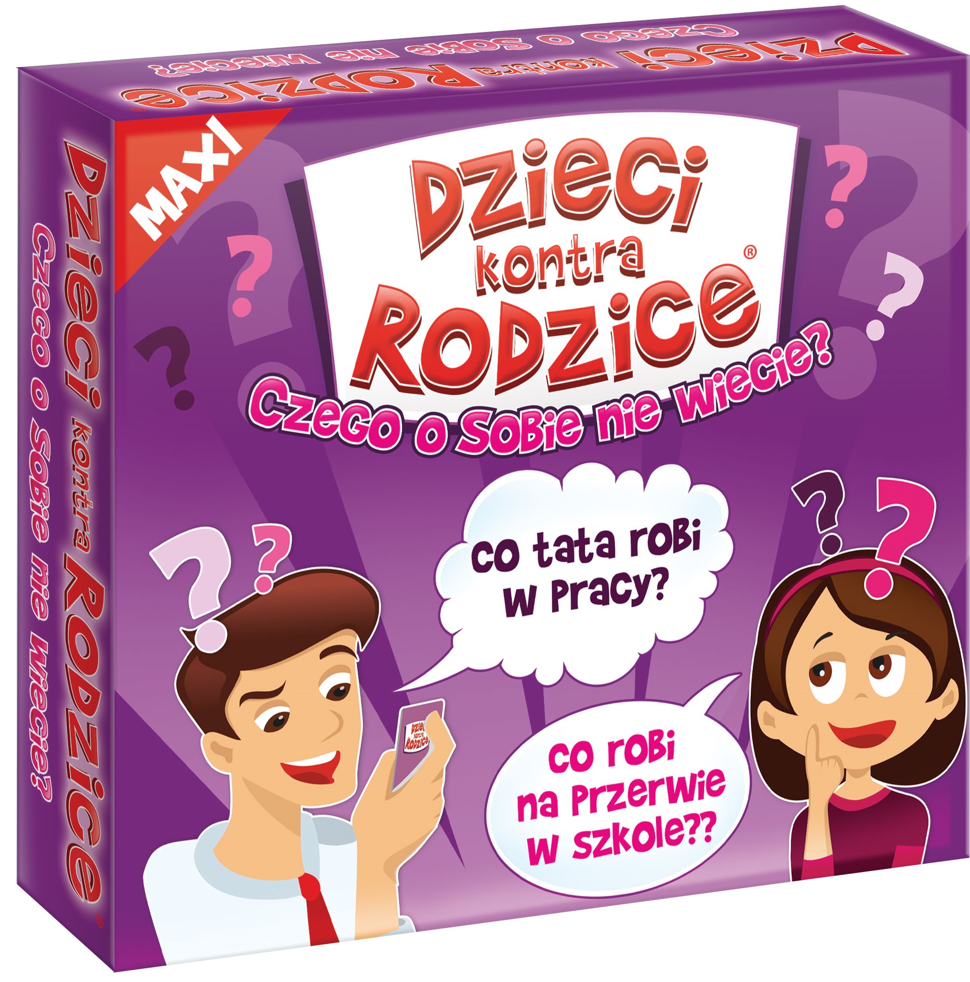 Gra planszowa KANGUR Dzieci kontra Rodzice – drugi kadr produktu z pytaniami dla rodziny