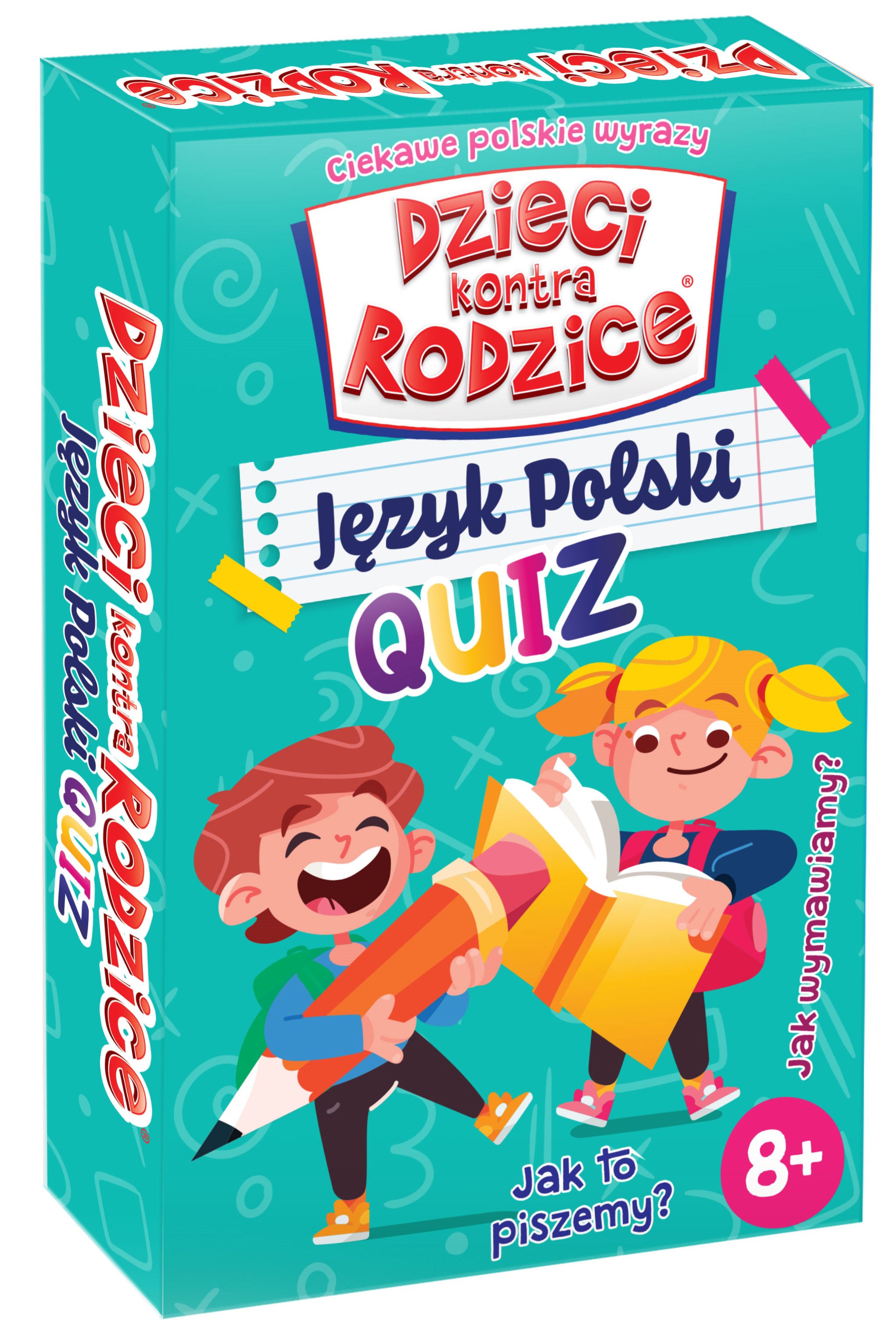 Karty z pytaniami gry Dzieci kontra Rodzice o języku polskim KANGUR