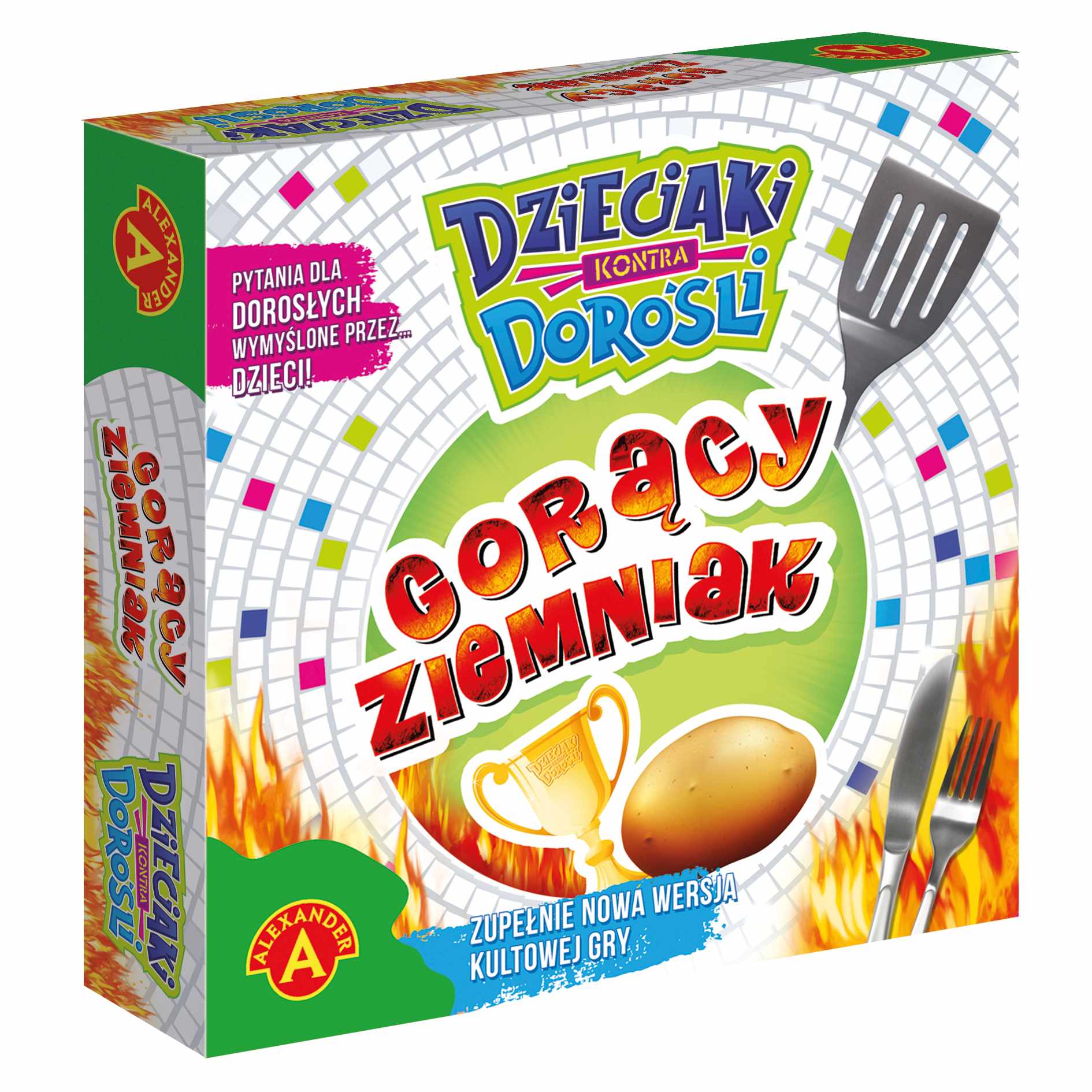 Plansza i elementy gry Gorący Ziemniak Dzieciaki kontra Dorośli ALEXANDER GRY