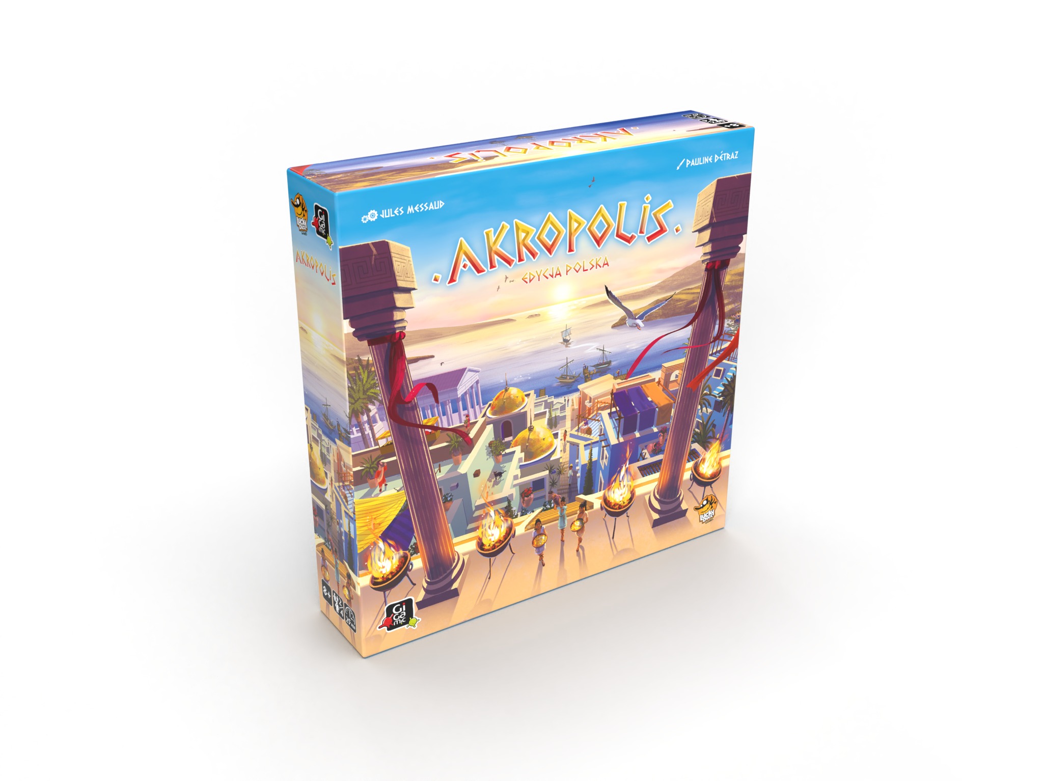 Plansza gry planszowej Akropolis Lucky Duck Games 260x260 mm z elementami do budowy miasta