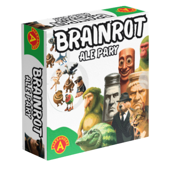 Ale Pary Brainrot gra karciana ALEXANDER GRY z kolorowymi kartami 93x93 mm