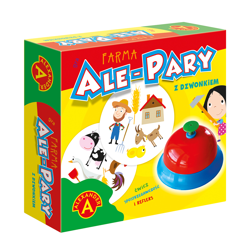 Karty gry Ale Pary z dzwonkiem Farma z ilustracjami gospodarstwa