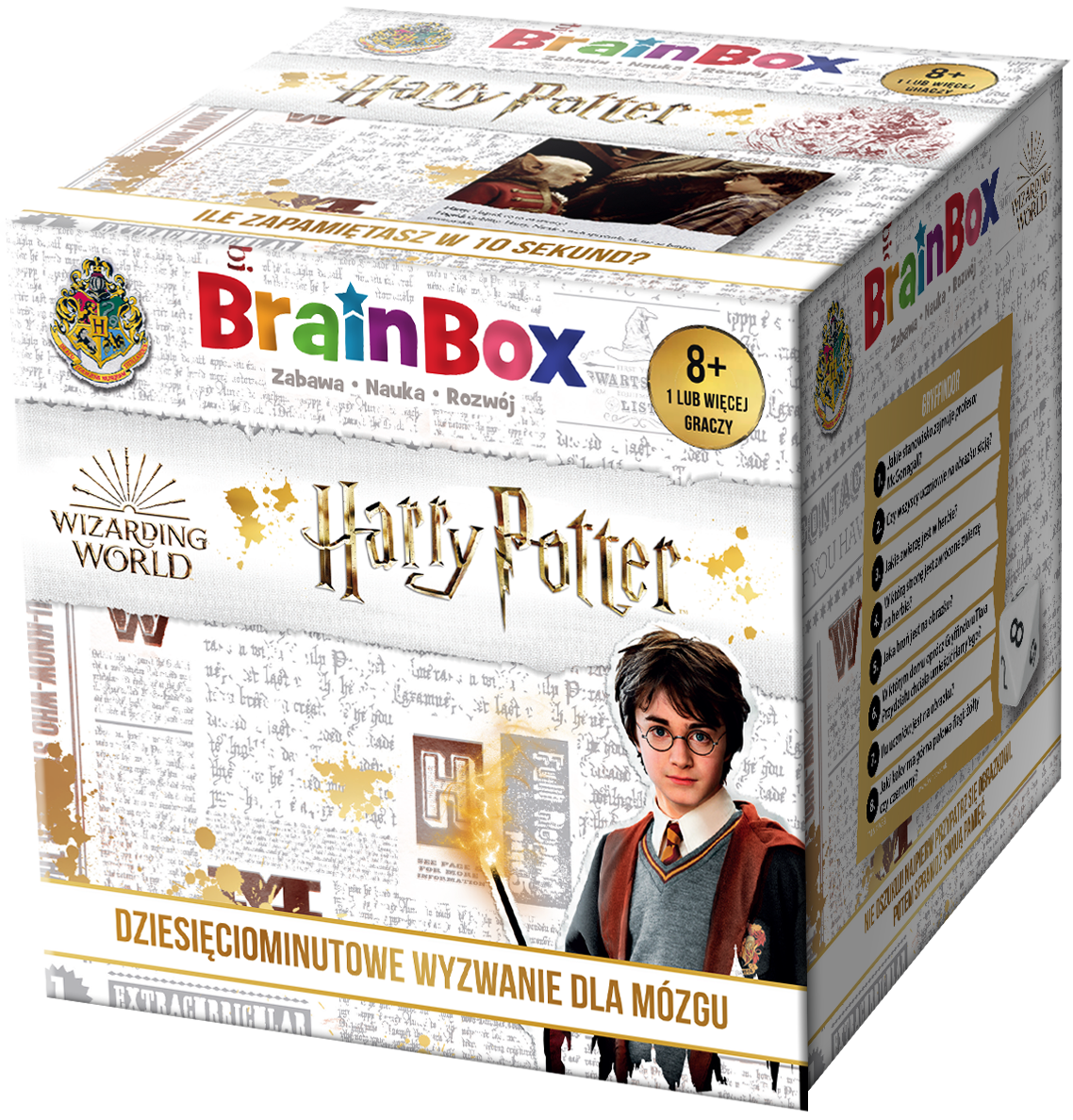 BrainBox Harry Potter gra edukacyjna REBEL - pudełko i elementy