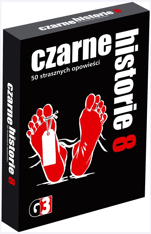 Czarne historie 8 gra karciana G3 z 50 kartami o mrocznych zagadkach i opowieściach