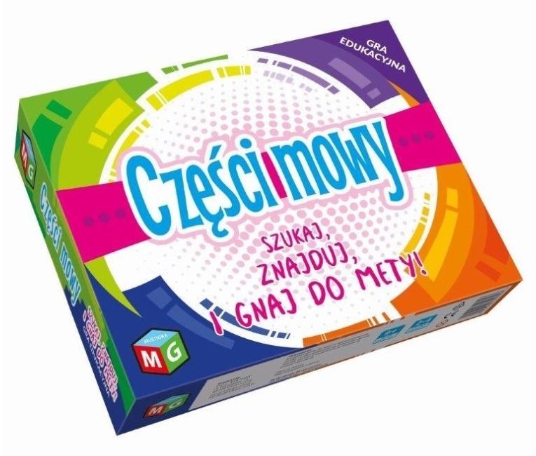 Edukacyjna gra planszowa Części mowy MULTIGRA – plansza, karty, pionki