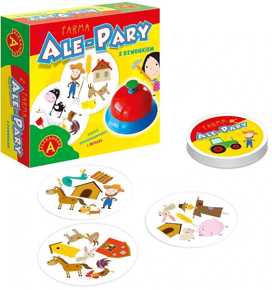 Gra Ale Pary z dzwonkiem Farma ALEXANDER GRY 31 kart i dzwonek
