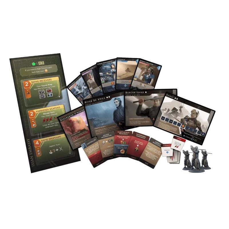 Plansza i elementy dodatku Diuna: Imperium – Więzy Krwi od Lucky Duck Games