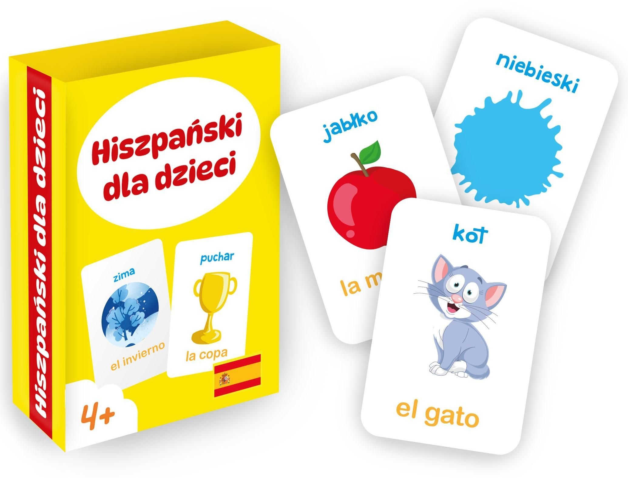 Hiszpański dla dzieci 4+ MINI edukacyjna gra karciana KANGUR