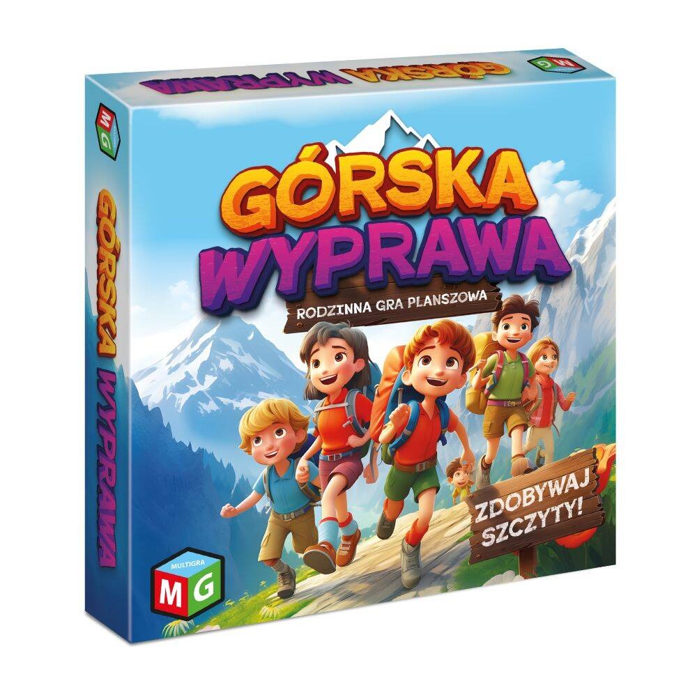 Elementy gry Górska wyprawa - plansza puzzlowa, pionki i kostka