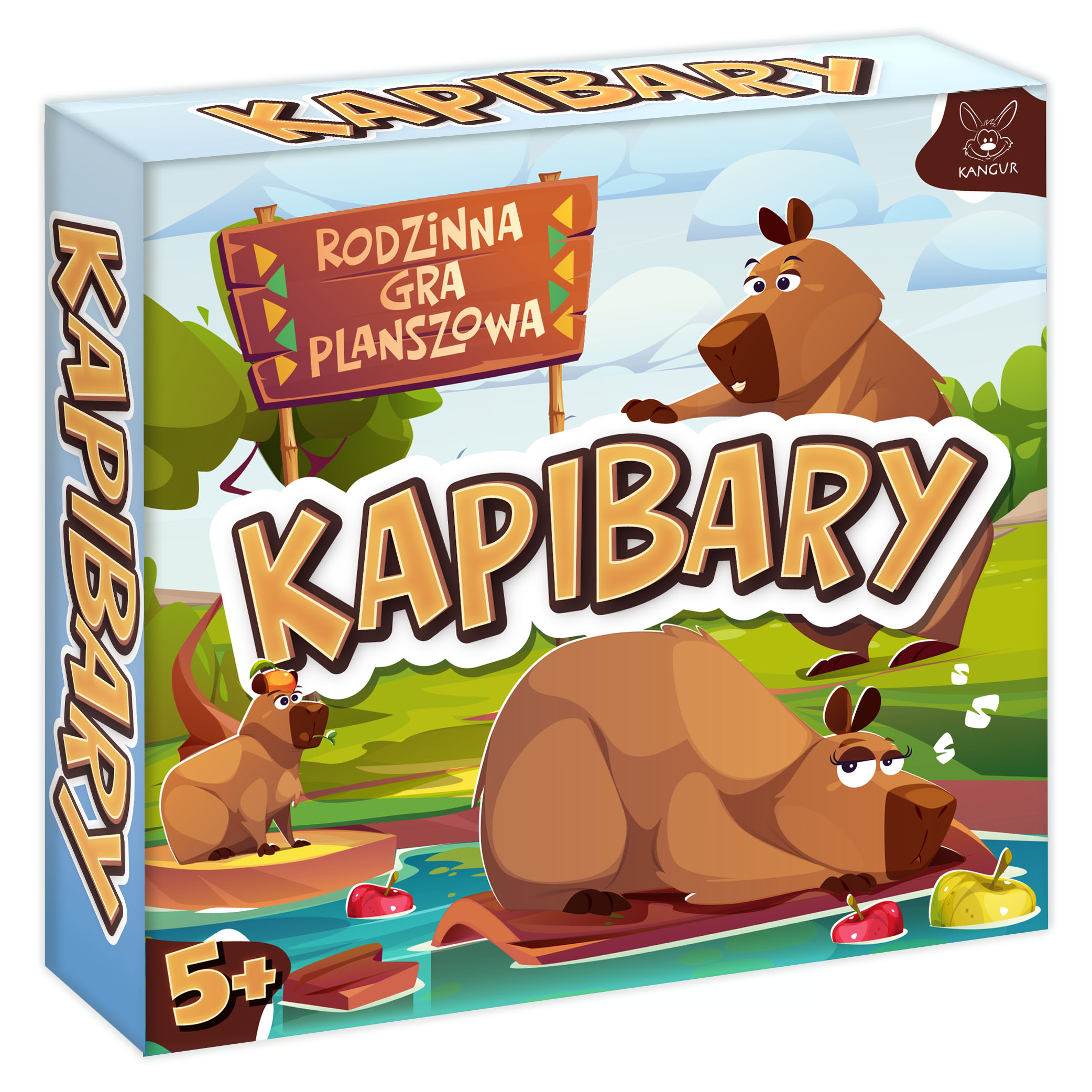 Zestaw gry Kapibary KANGUR z kartami, żetonami i pionkami
