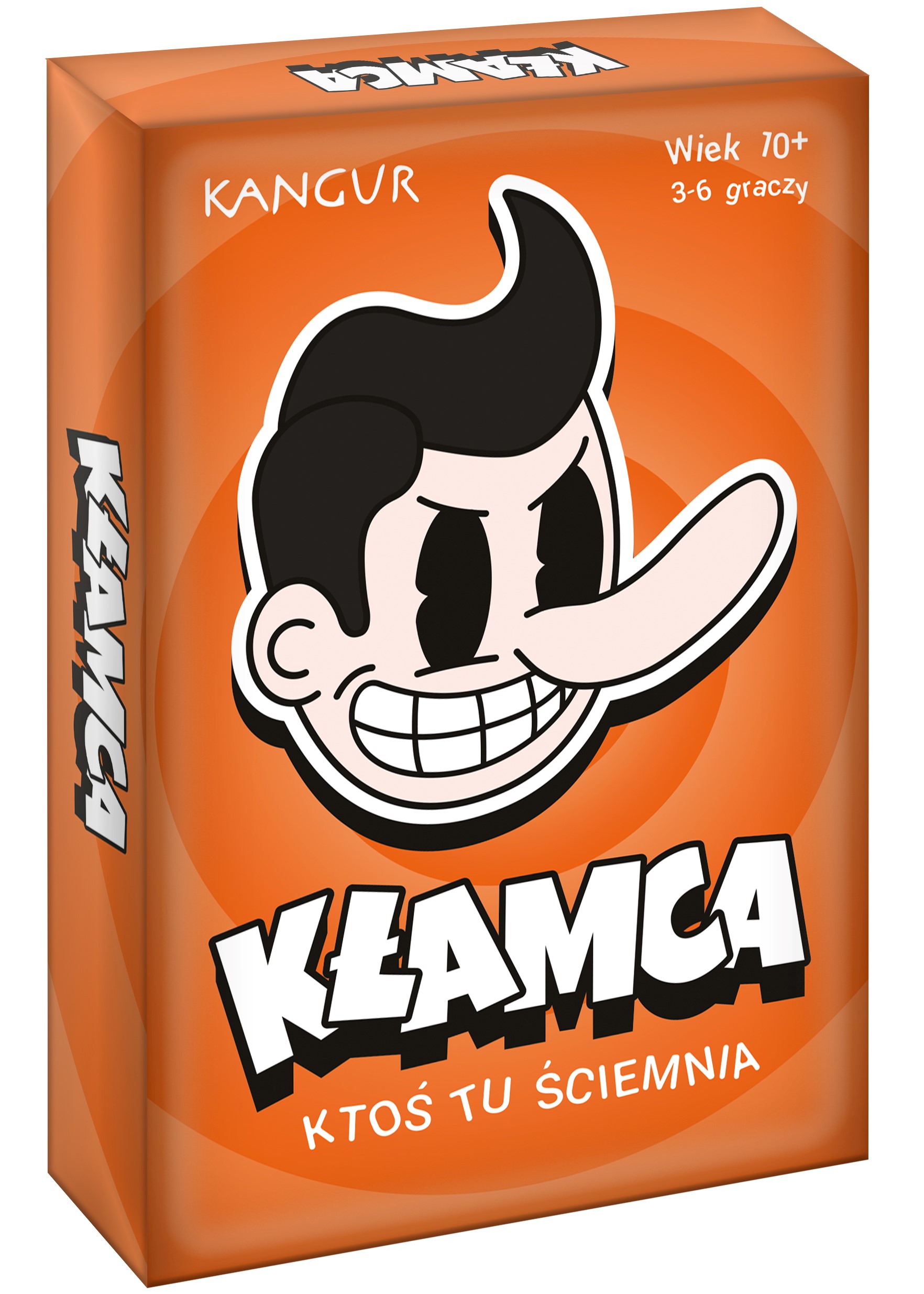 Karty gry Kłamca KANGUR zbliżenie na grafiki i instrukcję